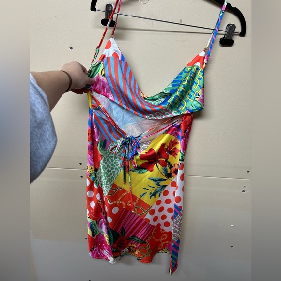 2/$30⚡️- DRESS | Women’s satin abstract dress size small / medium - Picture 2 of 7